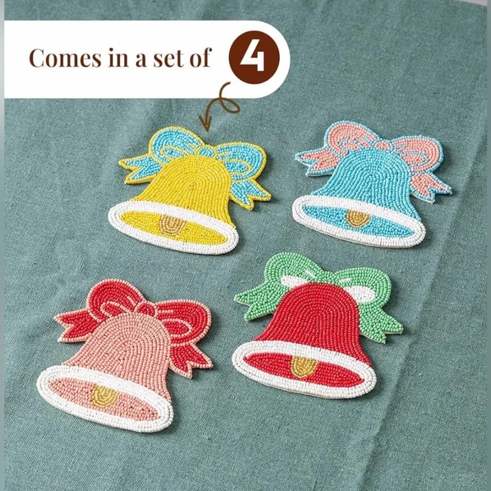 Beaded Bell Coasters 4 - Picture 2 of 8